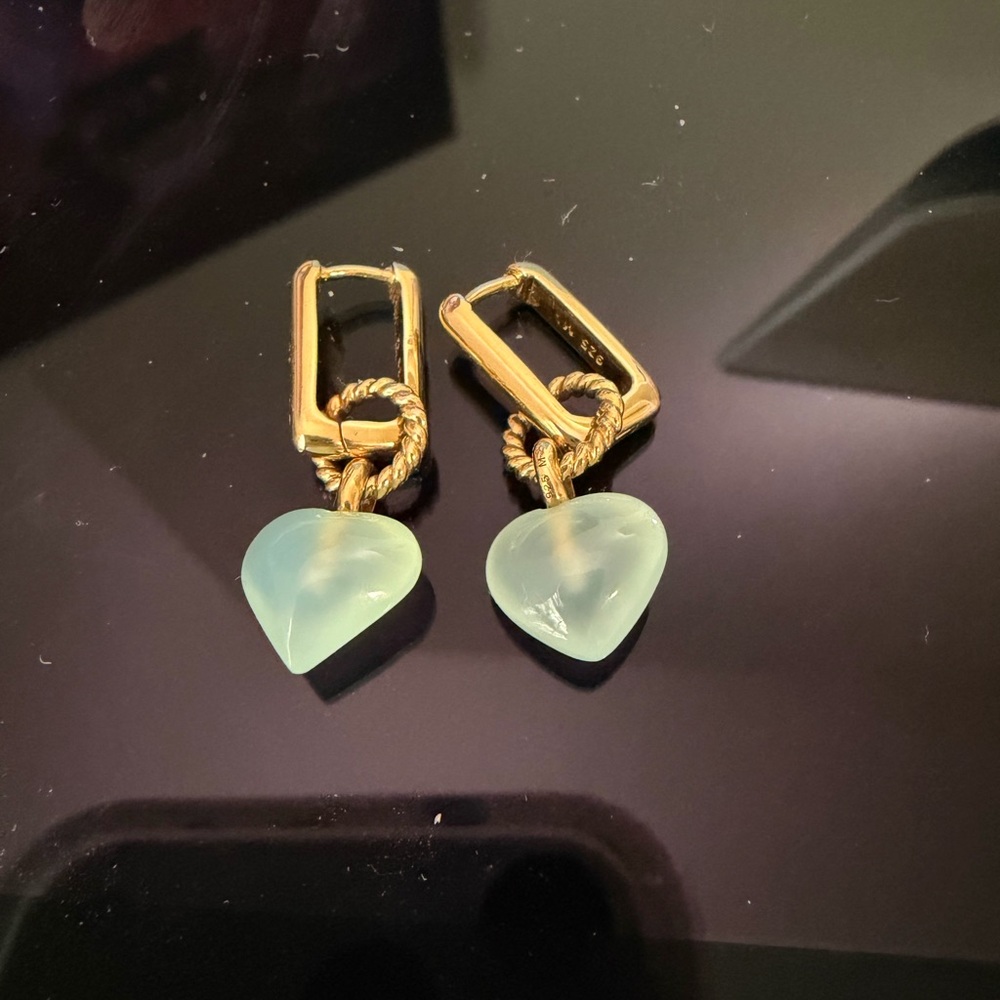 Missoma Blue Jelly Heart Earrings